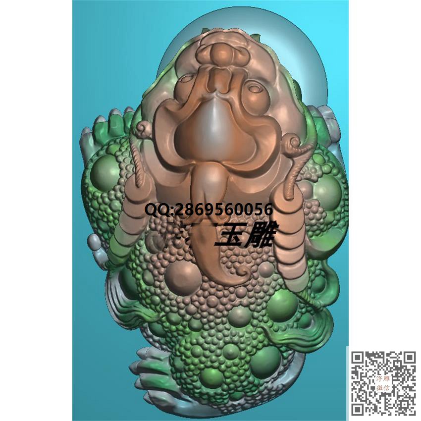 三脚金蟾 加密狗_挂件精雕图仿古牌子浮雕图46牌灰度图兽牌玉雕图精雕图浮雕图